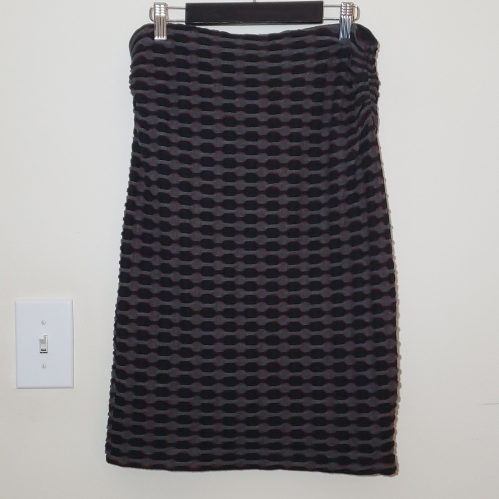 Max Studio Textured Midi Skirt